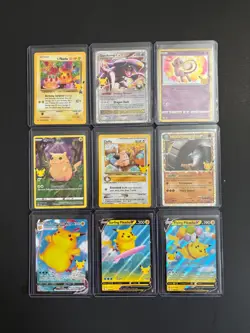 Pokemon 2021 Celebrations Birthday Pikachu, Pikachu Holo, and More NM Lot of 9 - Image 1