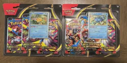 Pokemon TCG Mega Evolution 3-Pack Blister Set of 2 Psyduck Golduck - Image 1