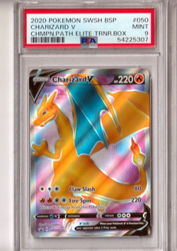 2019 Pokemon SWSH BSP Charizard V Champions Path Elite Trainer Box Insert PSA 9 - Image 1