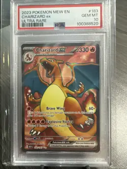 PSA 10 Pokemon Charizard ex 183/165 Sv: Scarlet & Violet 151 Full Art UR Holo - Image 1