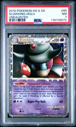 2010 POKEMON UNDAUNTED SLOWKING PRIME #85 ULTRA RARE PSA 7 NM #118739072 - Image 1