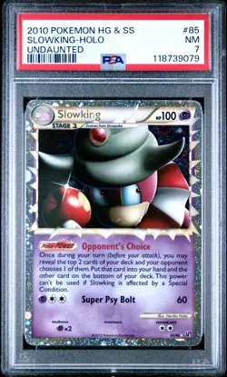 2010 POKEMON UNDAUNTED SLOWKING PRIME #85 ULTRA RARE PSA 7 NM #118739079 - Image 1