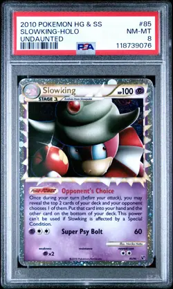 2010 POKEMON UNDAUNTED SLOWKING PRIME #85 ULTRA RARE PSA 8 NM #118739076 - Image 1