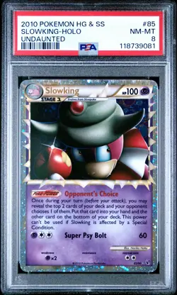 2010 POKEMON UNDAUNTED SLOWKING PRIME #85 ULTRA RARE PSA 8 NM #118739081 - Image 1