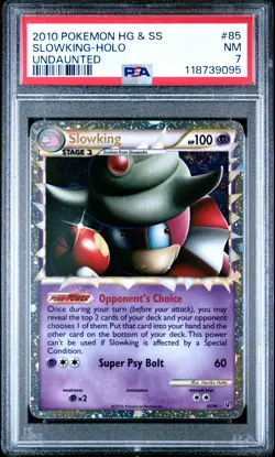 2010 POKEMON UNDAUNTED SLOWKING PRIME #85 ULTRA RARE PSA 7 NM #118739095 - Image 1