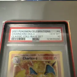 2021 Pokemon Celebrations Charizard Classic Collection Holo #4/102 PSA 10 SpecU - Image 2