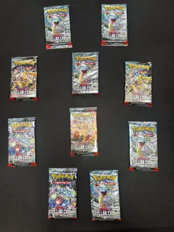 10 x Pokemon TCG packs Bundle Stellar Crown - Image 1