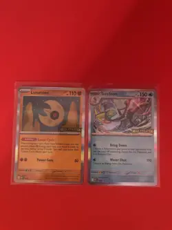 Pokemon TCG Inteleon + Lunatone Mega Evolution Black Star Promo 002, 004 NM - Image 1