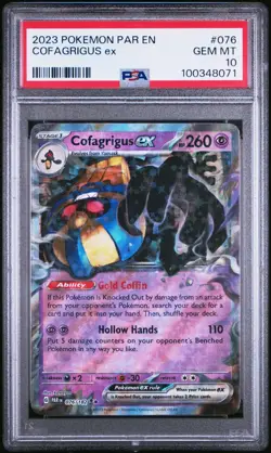PSA 10 Pokemon Paradox Rift Cofagrigus ex Ultra Rare 224/182 - Image 1