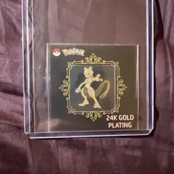 Mewtwo 24k Gold Plated Sticker Korean Striking Candy Pokemon Pack fresh! - Image 1