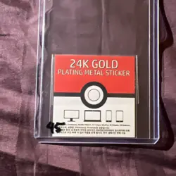 Mewtwo 24k Gold Plated Sticker Korean Striking Candy Pokemon Pack fresh! - Image 2