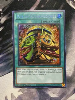 Yu-Gi-Oh! Pot of Extravagance RA01-EN059 Secret Rare 1st Edition Near Mint - Image 1