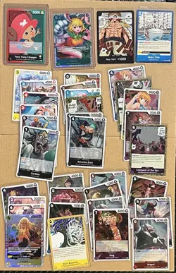 One Piece CCG English (36) Card Mix Lot OP11 - OP10 - OP08 - OP06 + SR 's & More - Image 1
