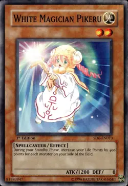 White Magician Pikeru - 1st Edition SD6-EN013 COMMON - YuGiOh TCG Card - Image 1
