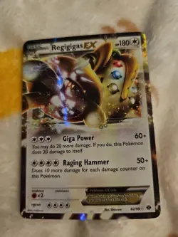 Pokemon TCG Regigigas EX Next Destinities Holo Rare Card 82/99 MP Condition - Image 1