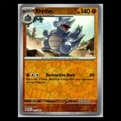 Rhydon 075/142 Reverse Holo Common - Stellar Crown Pokemon Card - Image 1
