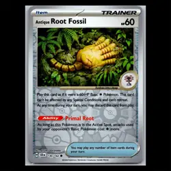 Antique Root Fossil 130/142 Reverse Holo Common - Stellar Crown Pokemon Card - Image 1