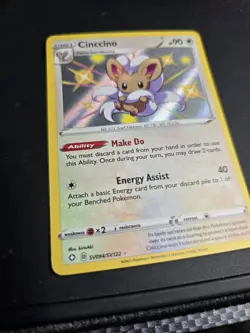 Pokemon TCG Cinccino SV094/SV122 Shining Fates: Shiny Vault Holo Rare Card NM - Image 2