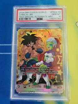 2024 DRAGON BALL SUPER CARD GAME FUSION WORLD RAGING ROAR CHEELAI : BR PSA 10 - Image 1
