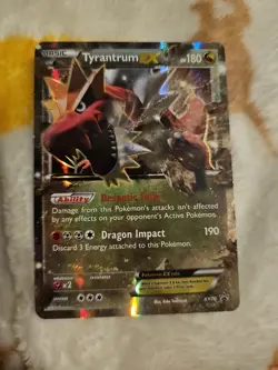 Pokemon TCG Tyrantrum EX Black Star Promos Holo Card XY70 - Image 1