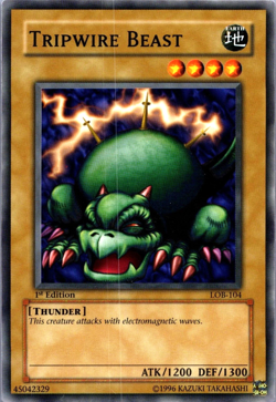 Tripwire Beast - LOB-104 1st Edition Common YuGiOh TCG Card - Image 1