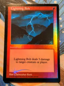 MTG Lightning Bolt ⭐1998 JUDGE PROMO ⭐ Foil Vintage Magic NM Beautiful! - Image 1