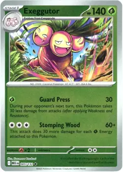 Pokemon - Exeggutor 005/132 - Reverse Holo - Mega Evolution - New - Image 1
