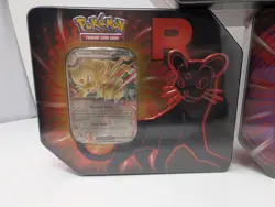 Pokemon TCG Team Rocket Tins Lot of 3 Mewtwo ex Persian ex Nidoking ex Sealed - Image 3