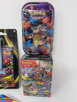 Pokemon TCG Mega Evolution Lot Tin, Booster Bundle, Golduck Blister, Xerneas - Image 3