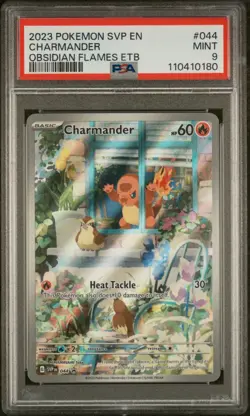 2023 Pokemon Svp En-sv Black Star ETB Promo 044 Charmander Obsidian Flames PSA 9 - Image 1