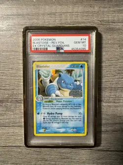 Pokemon blastoise reverse foil ex crystal guardians psa 10 - Image 1