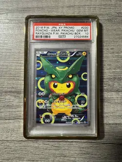 2016 Pokemon Japanese Xy Promo 230 Poncho-Wearing Pikachu Rayquaza PSA 10 - Image 1