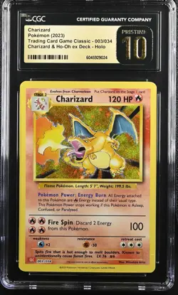 Pokemon 2023 Classic Coll. Charizard Holo English 003/034 CGC Pristine 10 - Image 1