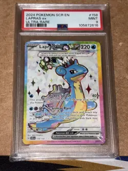 PSA 9 Lapras ex 158/142 Ultra Rare Stellar Crown Pokemon TCG - Image 1