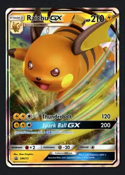 Raichu GX SM213 Sun & Moon Black Star Promo Pokemon TCG - Image 1