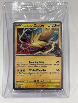 (SEALED) Team Rocket's Zapdos 070/182 Pokemon Destined Rivals GameStop Promo NM - Image 1