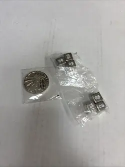 Pokemon Arceus TCG Silver Metal Coin and Dice Set - Image 1