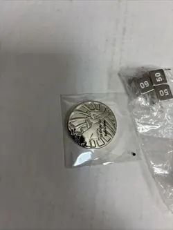 Pokemon Arceus TCG Silver Metal Coin and Dice Set - Image 2