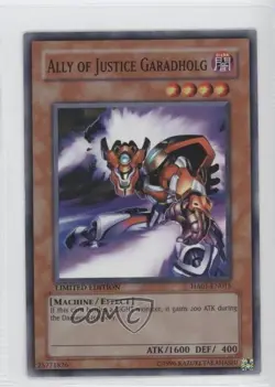 Ally of Justice Garadholg Limited Edition YuGiOh Hidden Arsenal 1 #HA01-EN015 - Image 1