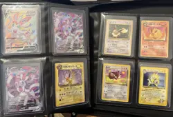 Pokemon Card Lot Binder 96 Total Cards Plus 2 Graded Cards - Image 1