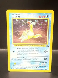 Pokemon Card - Lapras Fossil 10/62 Holo Rare - Image 2