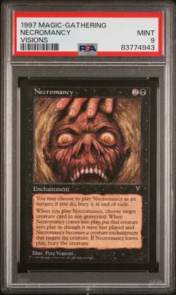 Necromancy - Visions - MTG - Mint - PSA 9. POP 20. More MTG in Store - Image 1