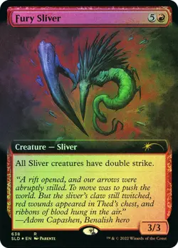 [1x] Fury Sliver - Foil - Extended Art Near Mint, English Secret Lair MTG Magic - Image 1