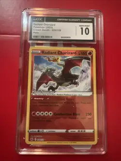 2023 POKEMON SWORD & SHIELD CROWN ZENITH #020 RADIANT CHARIZARD CGC 10 GEM MINT - Image 1