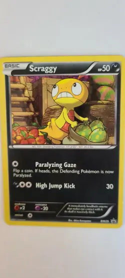 Pokemon TCG Scraggy BW Black Star Promos BW25 Holo Promo - Image 1