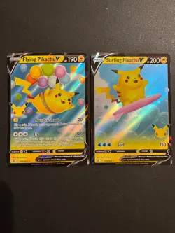Flying Pikachu V and Surfing Pikachu V Pokemon TCG Celebrations - 06/25 & 08/25 - Image 1