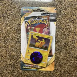 Pokemon TCG Sword & Shield Darkness Ablaze Booster Pack Pikachu + Coin SWSH039 - Image 1
