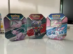 Pokemon TCG V HEROES Tins Set of 3 Espeon V, Sylveon V, And Umbreon V - Image 1