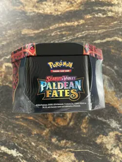 SEALED Pokemon Scarlet & Violet Paldean Fates Tin Charizard Ex Brand New - Image 2