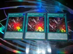 3x DoomZ Raiders 1st Edition Super Rare DOOD-EN057 Yu-Gi-Oh! - Image 1